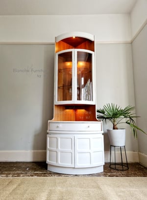 Image of Nathan Corner Drinks Cabinet unit with light - in White