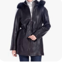 Image 1 of ANDREW MARC black genuine leather jacket