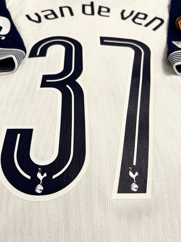 Image of Tottenham Hotspur “VAN DE VEN 37” Vaporknit 2024/25 Home Europa Final Shirt, L