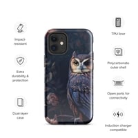 Image 5 of Gothic Rococo Dark Flowers and Owl Tough Case for iPhone®