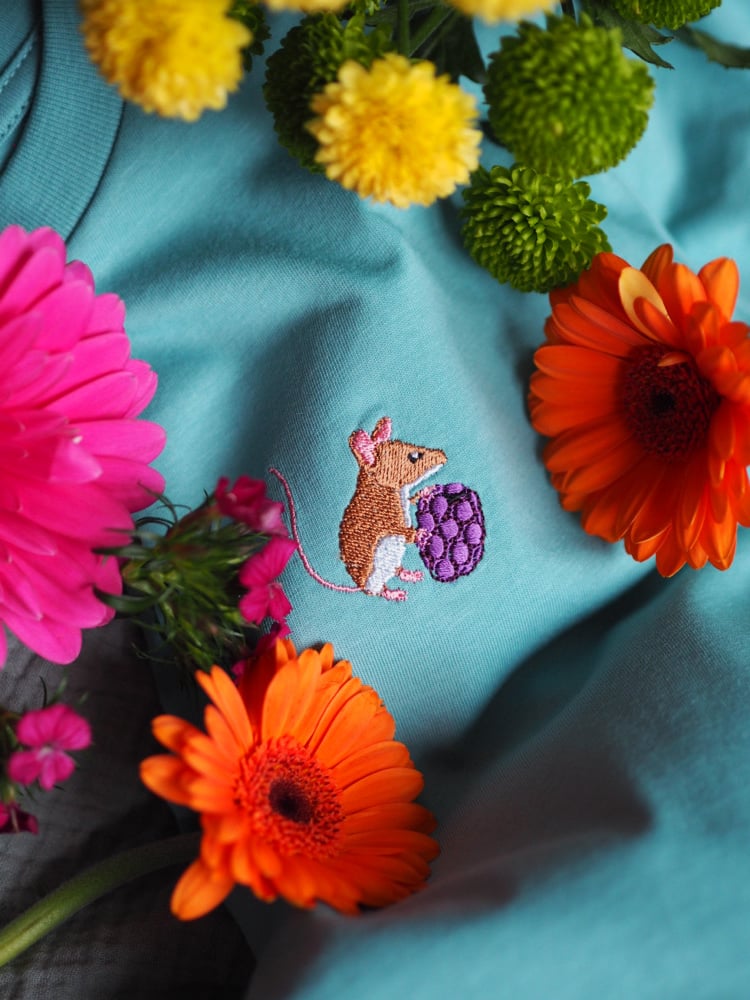 Image of Summer Sprinkle Tee, Muffin the Mouse - Teal