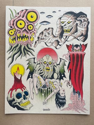 Image of BUY 2 GET ONE FREE- Halloween riso prints