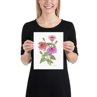Image 7 of Zinnias-Poster Print