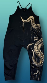 Image 1 of “TENTACLES” BLEACH PAINTED OVERSIZED ROMPER SMALL