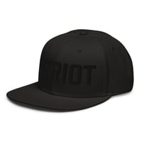 Image 5 of PATRIOT Black on Black Snapback Hat from PatriotsCo.com