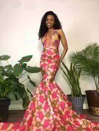 Image 5 of “Star” Pink African Print Mermaid Dress