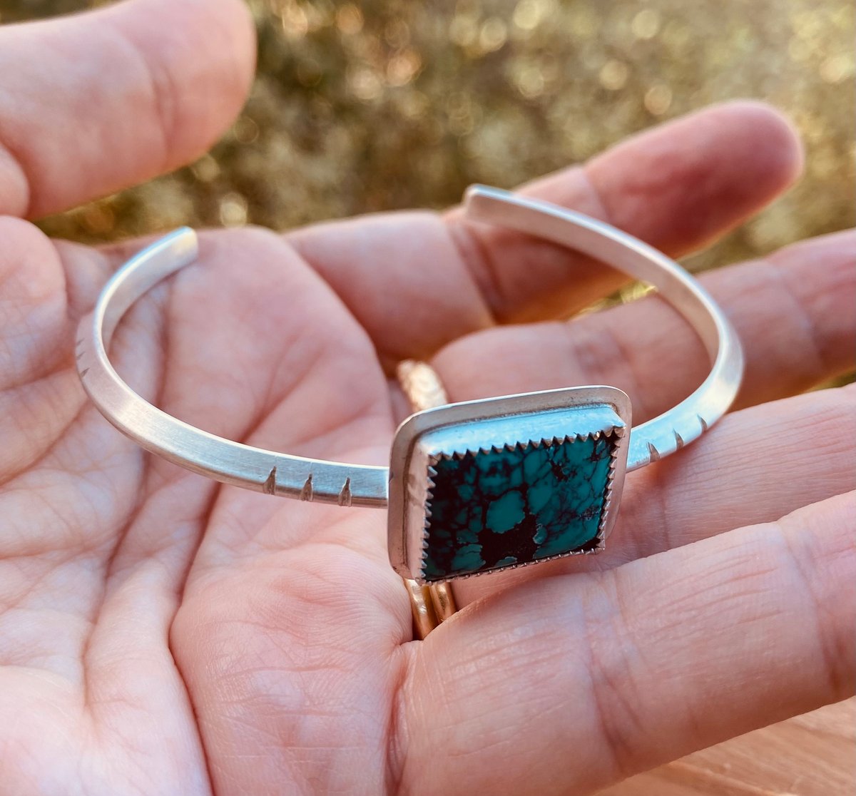 Image of Sterling Silver+Turquoise Cuff #2