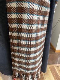 Image 2 of Small check Alpaca Plaid Scarf. (Item # 22326)