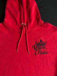 Image 1 of RED Hoodie (Unisex) with Embroidered Logos *Matches Red Joggers