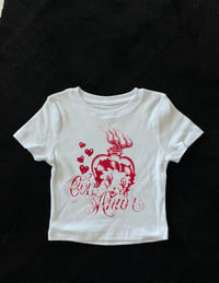 Image 1 of White thermal baby tee