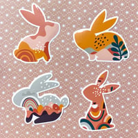 Image 1 of Sadie boho bunny stickers