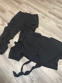 X-Large Black cut out 2pc set *never worn
