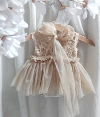 Image 3 of Newborn girl photoshoot outfit | Mia | beige