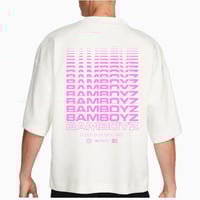 Image 1 of Based in PR Boxy fit white & pink  T