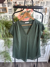 Image 1 of Polka dot sheer shirt