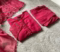 Image 1 of Ruby red georgette 3 pcs 