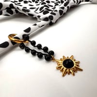 Image 2 of Black Tourmaline Sunburst Bikini Charm