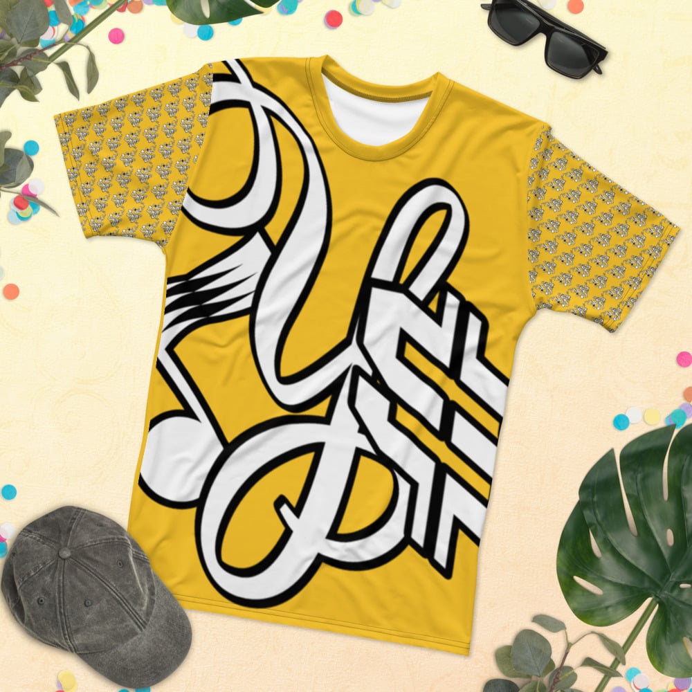 Image of YStress Exclusive Men's Gold, White and Black T-shirt