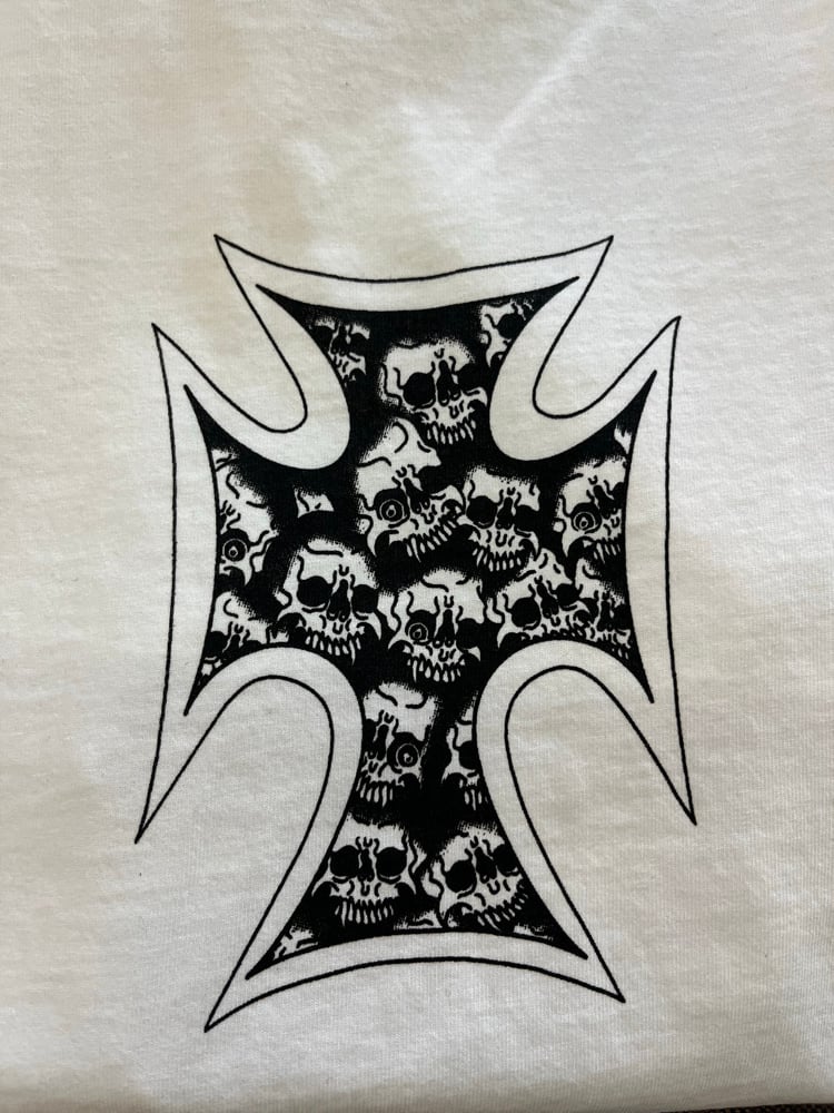 Image of Off white cross T 