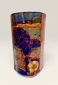 Image 2 of “Cranesbill and landscape” reduction lustre vase 