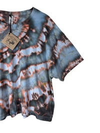 Image 6 of XXL Crop Tee in Ember Ice Dye