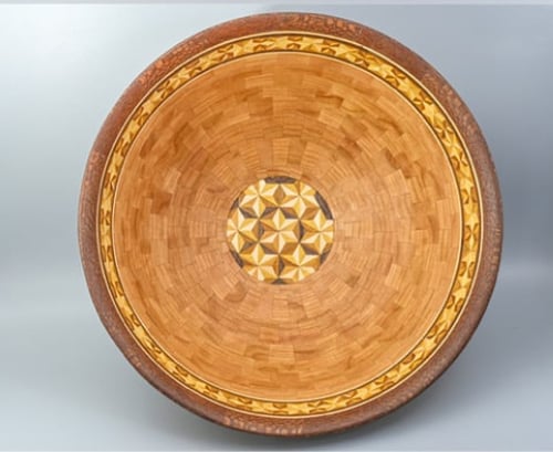 Image of Yosegi-Zaiku segmented bowl- Paul D May