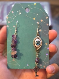 Amethyst eye earrings