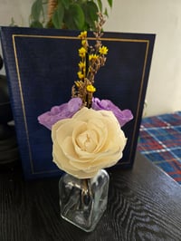 Image 2 of Roped White & Lilac Roses Floral Reed Diffuser