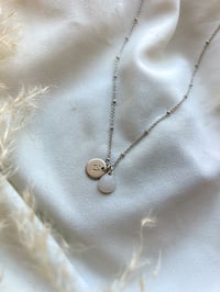 Image 1 of BM Silver Rhodim Plated Satellite Chain (initial charm available)
