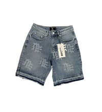 'ME' RHINESTONE BLE DENIM SHORTS