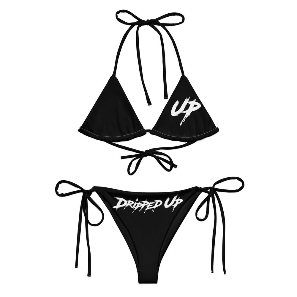 Dripped Up Bikini (Black/White)