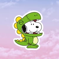 Snoopy Dinosaur Sticker