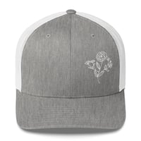 Image 1 of Classic Retro 6606 Embroidered Flower Trucker Cap
