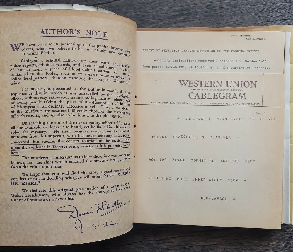 Murder Off Miami, by Dennis Wheatley