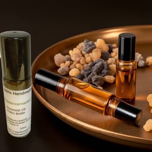 Image of Frankincense & Myrrh essential oil roller bottle