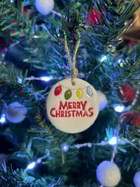 Image 5 of Merry Christmas with retro Lights tags.