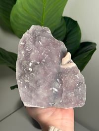 Image 1 of XL SELF STANDING COTTON CANDY APOPHYLITE CUT BASE WITH STILBITE  -INDIA- C