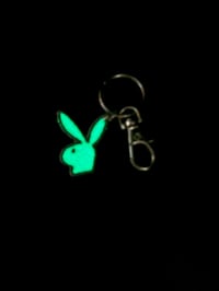 Image 2 of Glow In The Dark Bunny Keychain