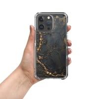 Image 17 of Gold and Black Tattered Texture Gnarled Roots Goth Inspired Clear Case for iPhone®