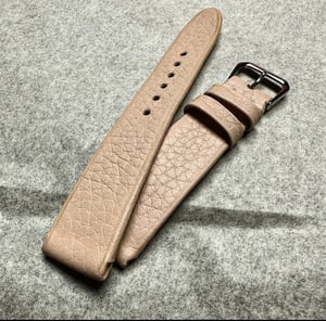 Image of Cream Soft Grain Bull Hand-rolled Watch Strap