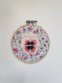 Image 1 of Original Hand Embroidery - Flora’s Pansy No. 5