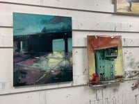 Image 4 of Painting / maleri / "ISLANDS BRYGGE – Malerdrømme og tankestreger – Havnen" / 50x60 cm