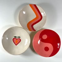 Image 1 of Red & Pink Small Bowls
