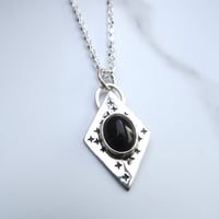Image 1 of Handmade Starlight Blue Goldstone Sterling Silver Pendant 925