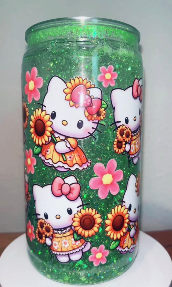 Image of Sun Flower Hello Kitty Snow Globe