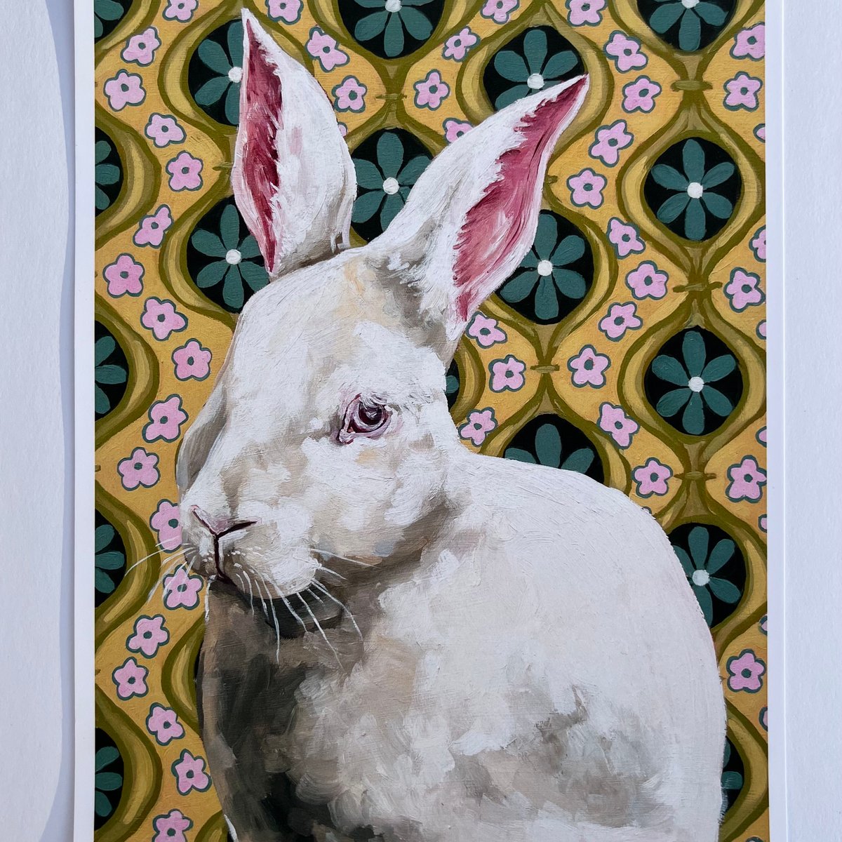 White rabbit print | Artistriey Shop