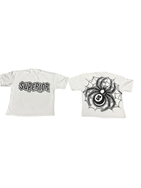 Superior “Web” Oversized Tee White