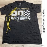 Large checkered yellow lace destroyed
