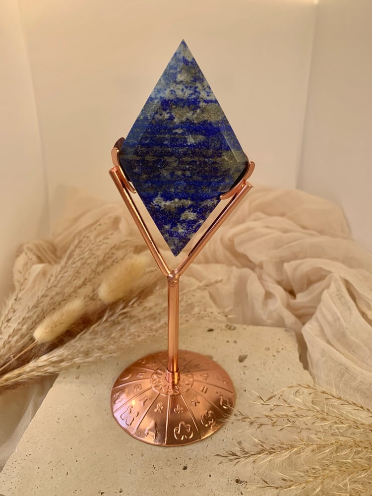 Image of Lapis Lazuli Rhombus on Stand 