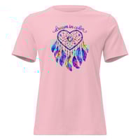 Image 4 of Women's Relaxed T-Shirt, Dream In Color Dreamcatcher Tee